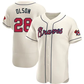 Authentic Men's Matt Olson Atlanta Braves Alternate Jersey - Cream