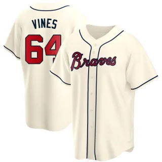 Darius Vines Youth Atlanta Braves White 2022 Program Jersey - Gold Replica