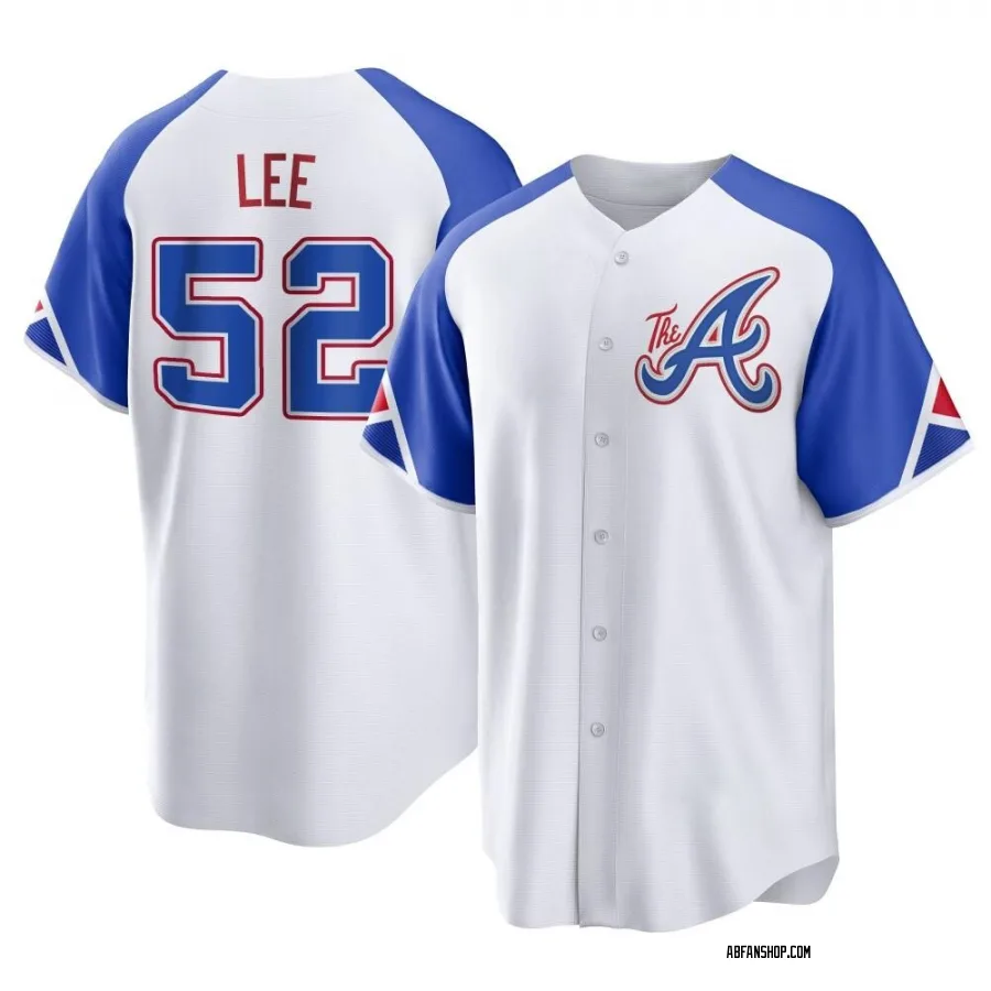 Dylan Lee Men's Atlanta Braves Jersey - Black/White Replica