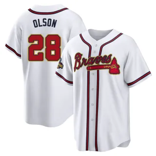 Replica Men's Matt Olson Atlanta Braves White 2022 Program Jersey - Gold