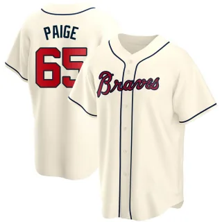 Satchel Paige Atlanta Braves Men's Navy Backer T-Shirt 